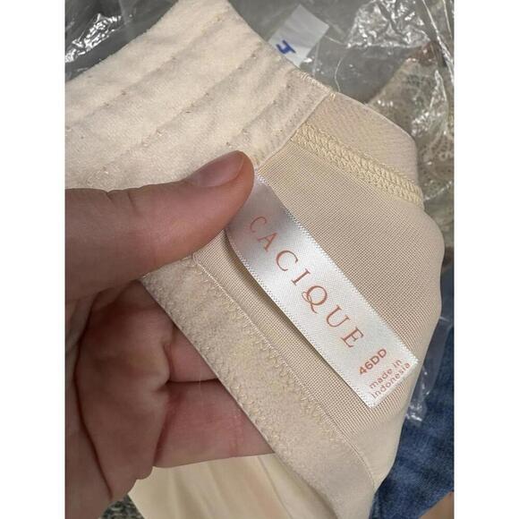 Cacique Bra Womens 46DD Nude Beige Lightly Lined Balconette Comfort Work All Day - Picture 9 of 10